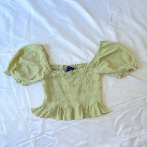 Smocked Puff Sleeve Top